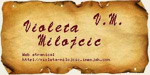 Violeta Milojčić vizit kartica